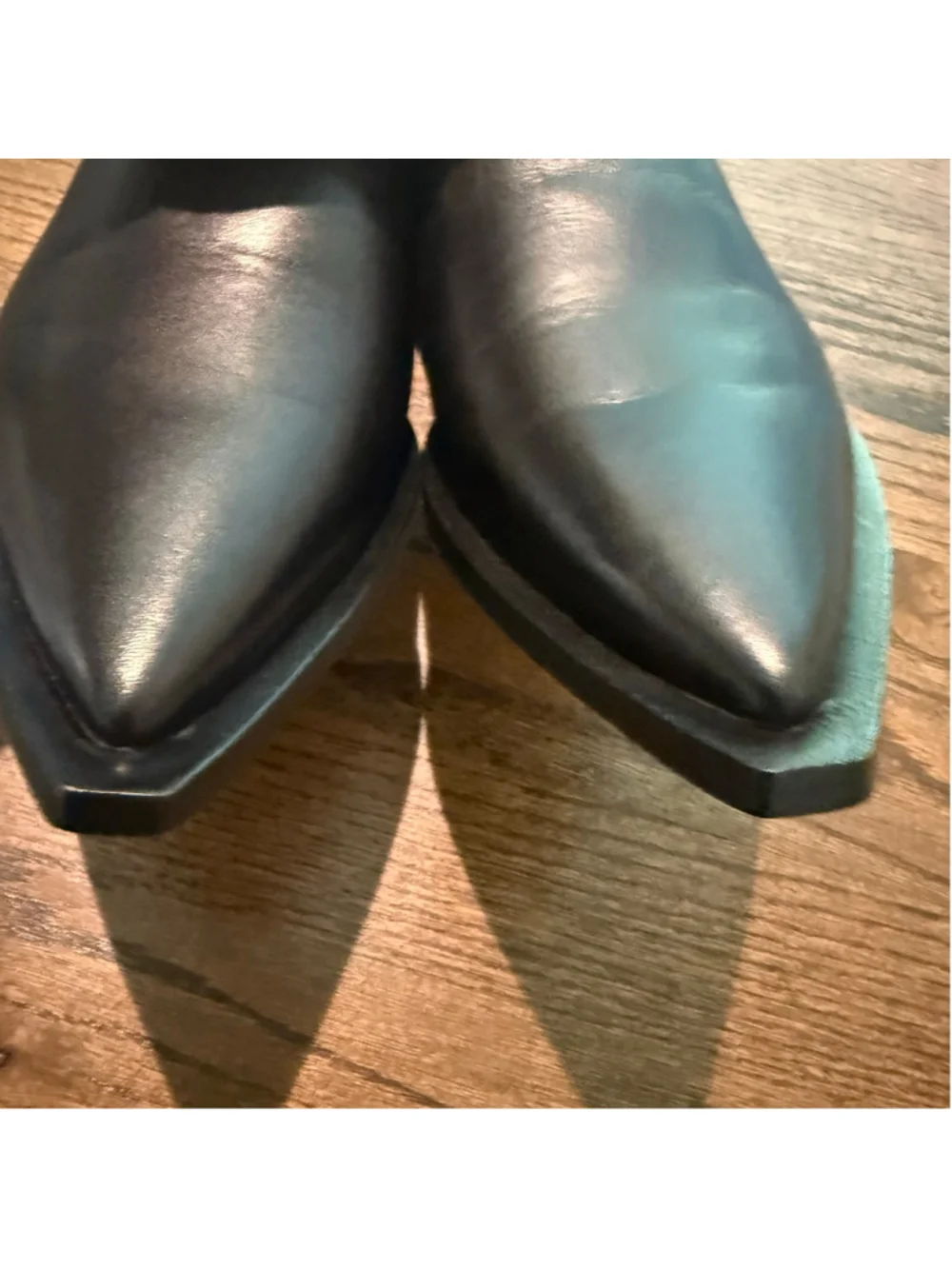 New Free People Becky Black Leather Mules SZ 7